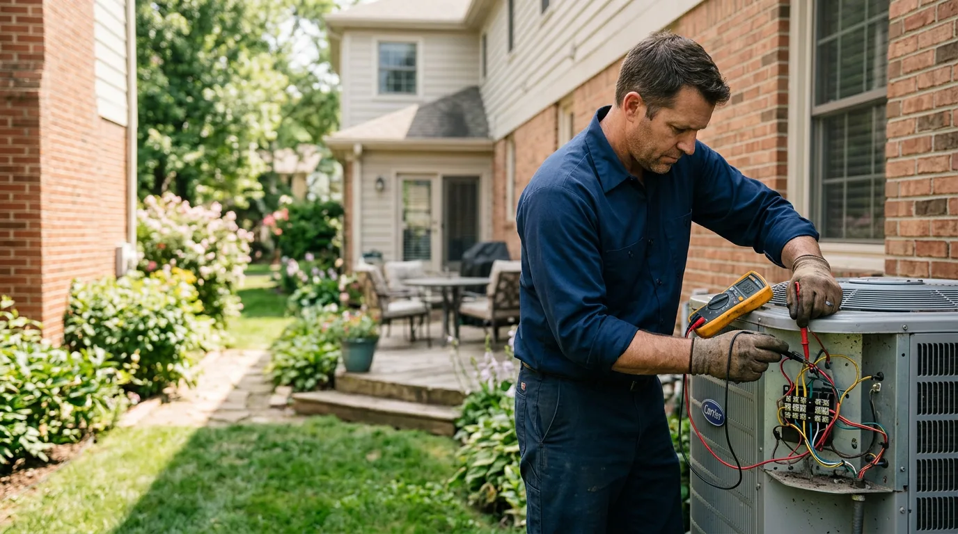 HVAC technician working near National City, MI